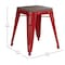Flash Furniture 4 " Red Metal Stool with Wood Seat, PK4 ET-BT3503-18-RED-WD-GG - alternate 5